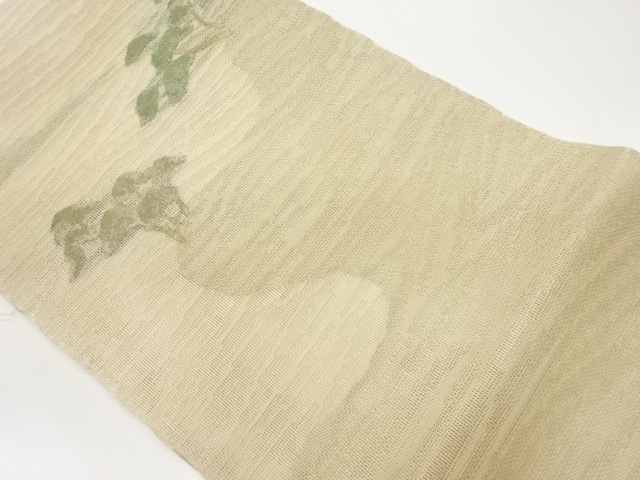 JAPANESE NAGOYA OBI FOR SUMMER / KIN-TOSHI / WOVEN PINE
